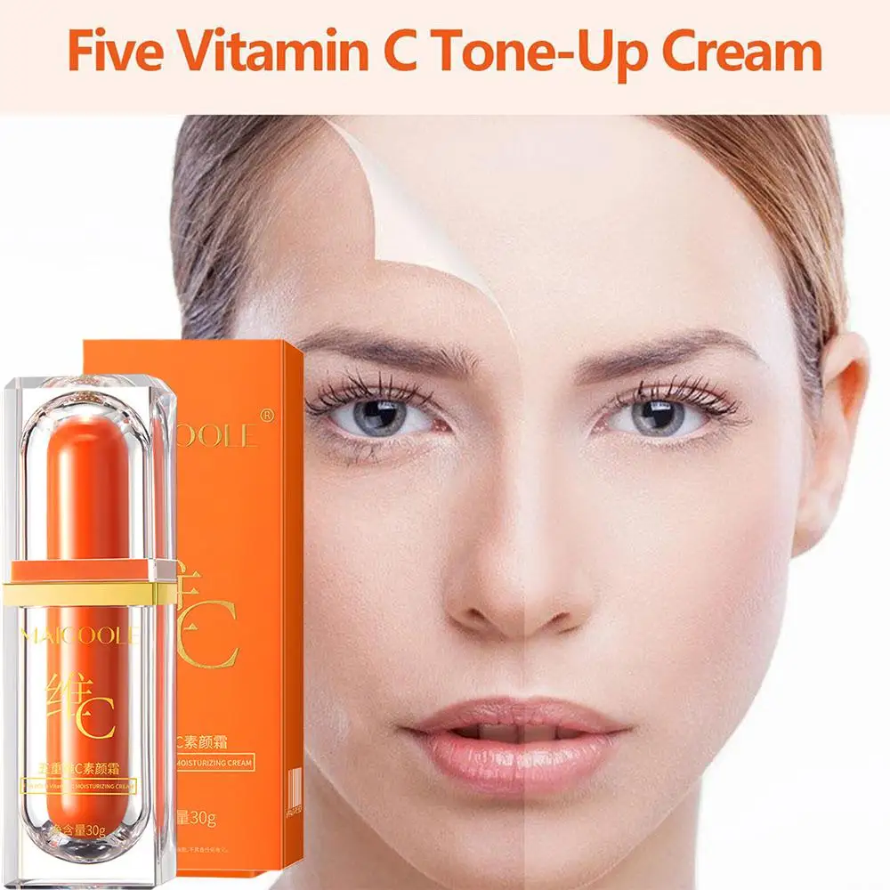 

Vitamin C Whitening Facial Cream Natural Lasting Brightening Face Cosmetics Lazy Beauty Spots Moisturizer Cream Cover Perso U3N9