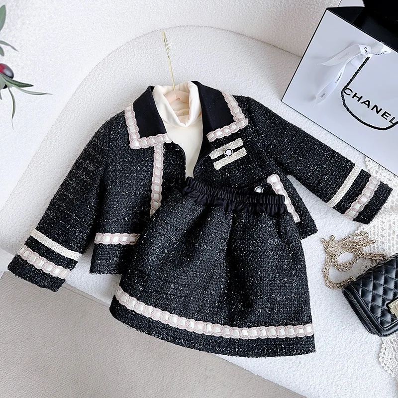 Winter Girls Two-Piece Sets Fashion Elegance Children thicken cotton Warm Tweed Jacket + Skirt Suit Boutique Baby Girl Clothes
Winter Girls Two-Piece Sets Fashion Elegance Children thicken cotton Warm Tweed Jacket + Skirt Suit Boutique Baby Girl Clothes