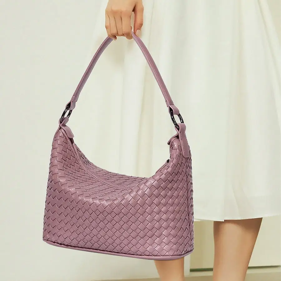 

2024 New Handmade Woven Hobo bag Women's Shoulder Underarm Bag Handheld Vegetable Basket Crossbody Bag for Ladies Luxury Handbag