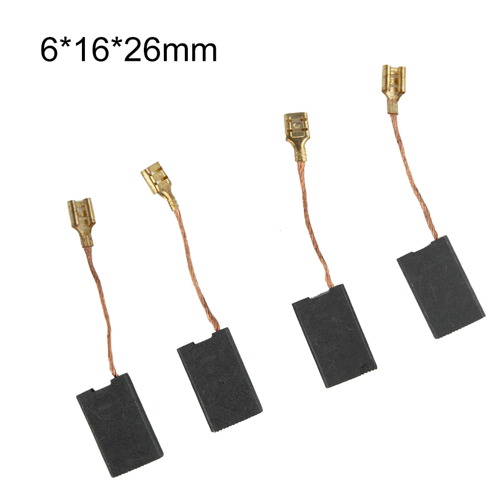4pcs Carbon Brushes 6.3x16x26mm Metal Brush For Bosch GBH10DE 11223EVS GBH11DE GSH10C GSH11E MH10-SE Power Tool Accessories
4pcs Carbon Brushes 6.3x16x26mm Metal Brush For Bosch GBH10DE 11223EVS GBH11DE GSH10C GSH11E MH10-SE Power Tool Accessories