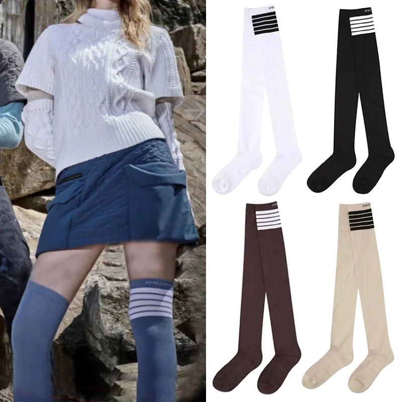 

Women Golf Thigh High Socks Extra Long Cotton Knit Warm Thick Tall Long Boot Stockings Leg Warmers