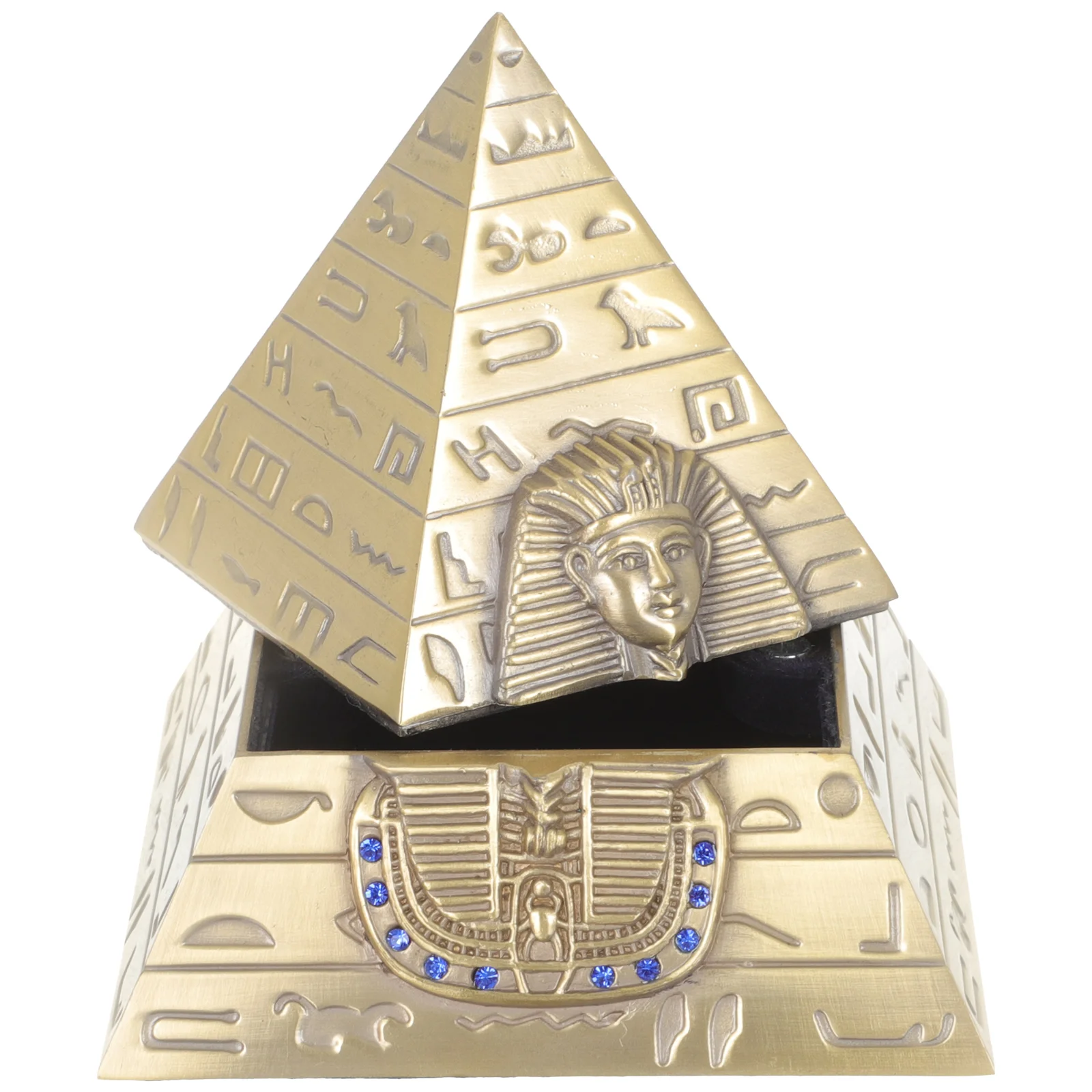 Ancient Egyptian Pyramid Shaped Jewelry Box Metal Pyramid Decoration Pyramid Storage Container
Ancient Egyptian Pyramid Shaped Jewelry Box Metal Pyramid Decoration Pyramid Storage Container