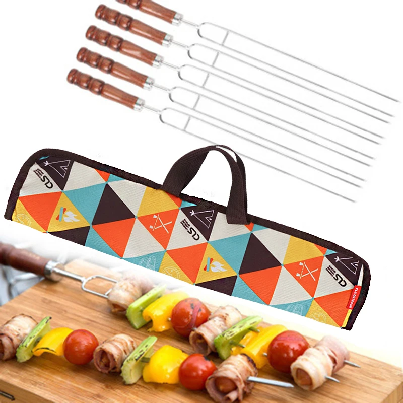 C5 5pcs Roasting Forks With Bag Camping Skewers Hot Dog Skewers Forks portable Barbecue Outdoors grill for BBQ Picnic set Tools
C5 5pcs Roasting Forks With Bag Camping Skewers Hot Dog Skewers Forks portable Barbecue Outdoors grill for BBQ Picnic set Tools