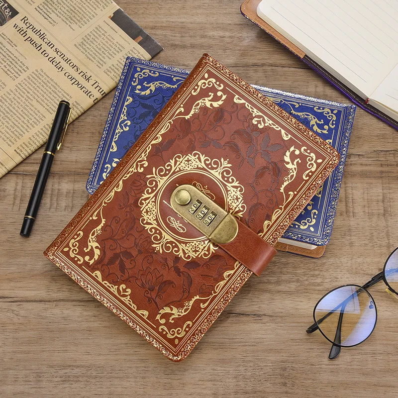 A5 Vintage Notebook Travel Diary with Lock Leather Notepad Office Bullets Log School Notes Book Gift Man Woman Journals 
A5 Vintage Notebook Travel Diary with Lock Leather Notepad Office Bullets Log School Notes Book Gift Man Woman Journals