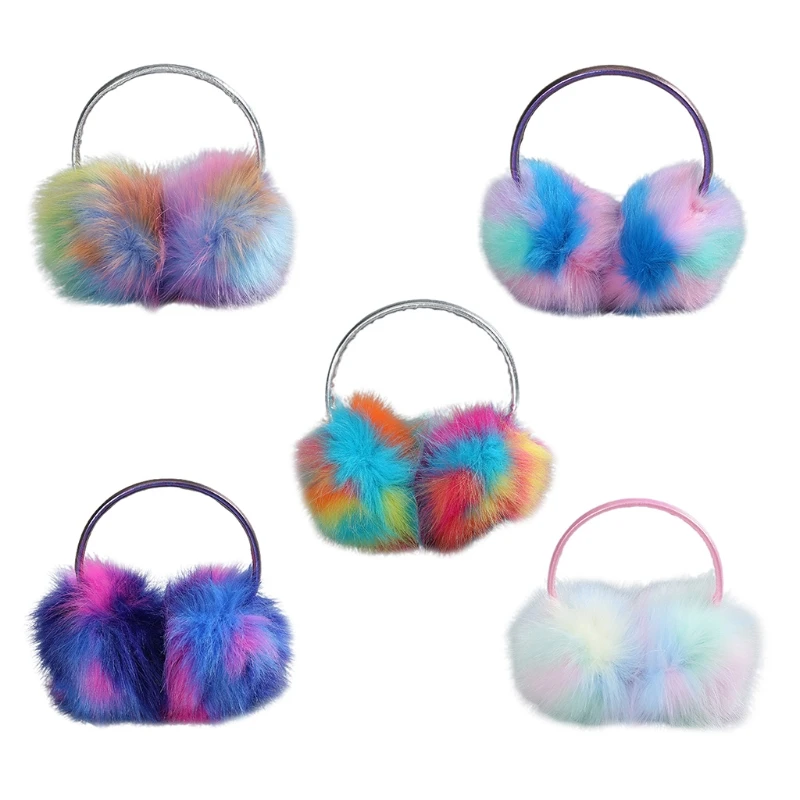 

Ear Warmers Winter Ear Muffs for Women Girls Auroral Color Christmas Gift Drop Shipping