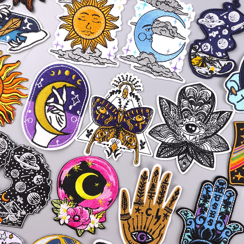 Sun Moon Applique Embroidered Patches For Clothing Sticker Hippie Eyes Patch Iron On Patches On Clothes DIY Sewing/Fusible Patch
Sun Moon Applique Embroidered Patches For Clothing Sticker Hippie Eyes Patch Iron On Patches On Clothes DIY Sewing/Fusible Patch