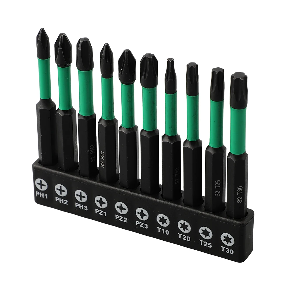 10pcs Screwdriver Bit PH1/PH2/PH3/PZ1/PZ2/PZ3/T10/T20/T25/T30 Non-Slip Batch Head Cross Screwdriver Hardness Impact Drill Bit
10pcs Screwdriver Bit PH1/PH2/PH3/PZ1/PZ2/PZ3/T10/T20/T25/T30 Non-Slip Batch Head Cross Screwdriver Hardness Impact Drill Bit