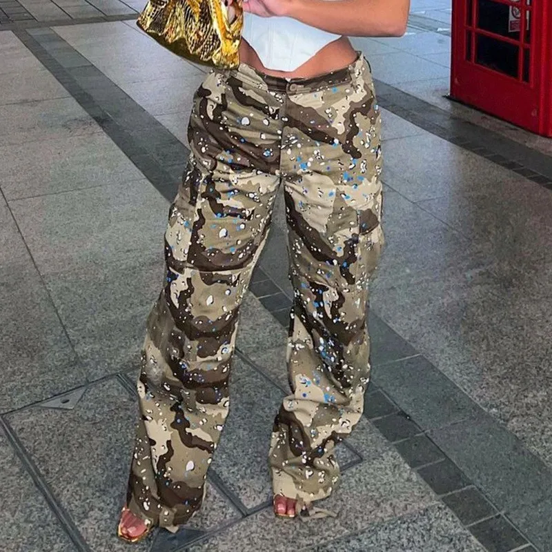 Camo Cargo Pants For Women High Waist Camouflage Print Techwear Pocket Patchwork Streetwear Y2K 2023 Fashion Trousers
Camo Cargo Pants For Women High Waist Camouflage Print Techwear Pocket Patchwork Streetwear Y2K 2023 Fashion Trousers