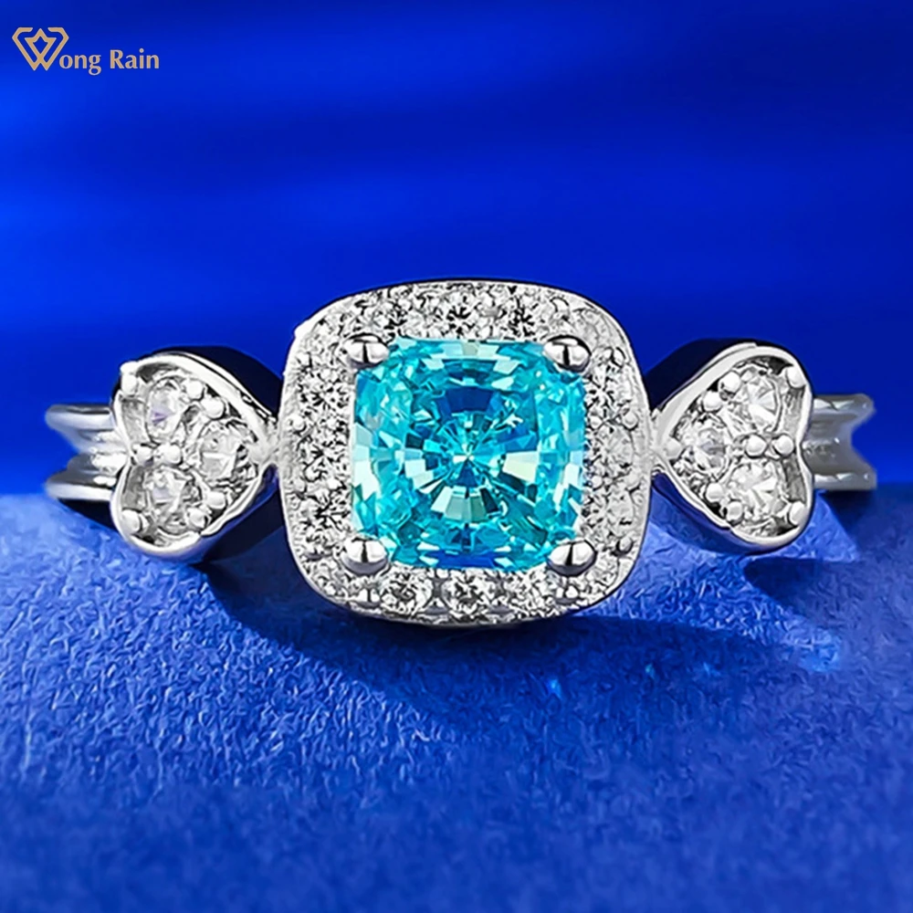 Wong Rain 100% 925 Sterling Silver 5*5 MM Lab Sapphire Paraiba Tourmaline Gemstone Ring For Women Wedding Fine Jewelry Wholesale
Wong Rain 100% 925 Sterling Silver 5*5 MM Lab Sapphire Paraiba Tourmaline Gemstone Ring For Women Wedding Fine Jewelry Wholesale