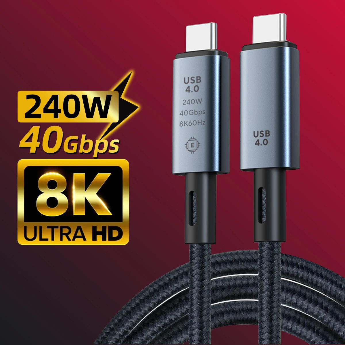 USB4.0 40Gbps Type C to C Cable 240W Blazing-Fast Charge Cable 8K@60Hz Data Wire for PS5 Nintendo Switch Galaxy S22 MacBook Pro
USB4.0 40Gbps Type C to C Cable 240W Blazing-Fast Charge Cable 8K@60Hz Data Wire for PS5 Nintendo Switch Galaxy S22 MacBook Pro