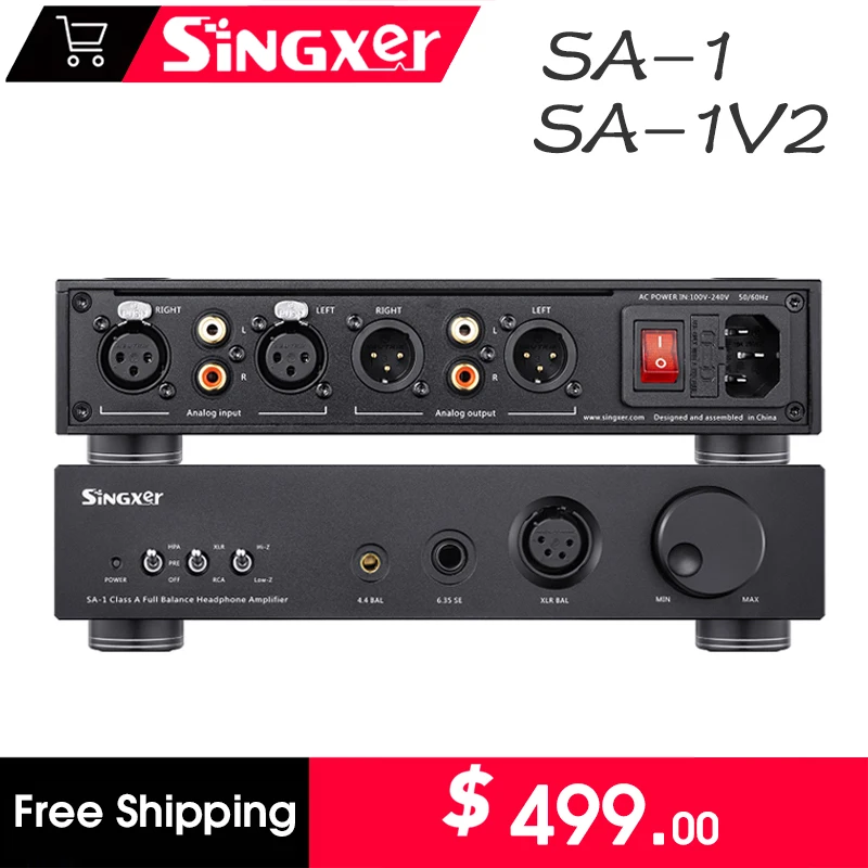 

Singxer SA-1 SA-1V2 Headphone Amplifier Fully Balanced Discrete Class Amp/Preamp High Gain Support XLR/6.35mm/4.4mm SA1 SA1V2