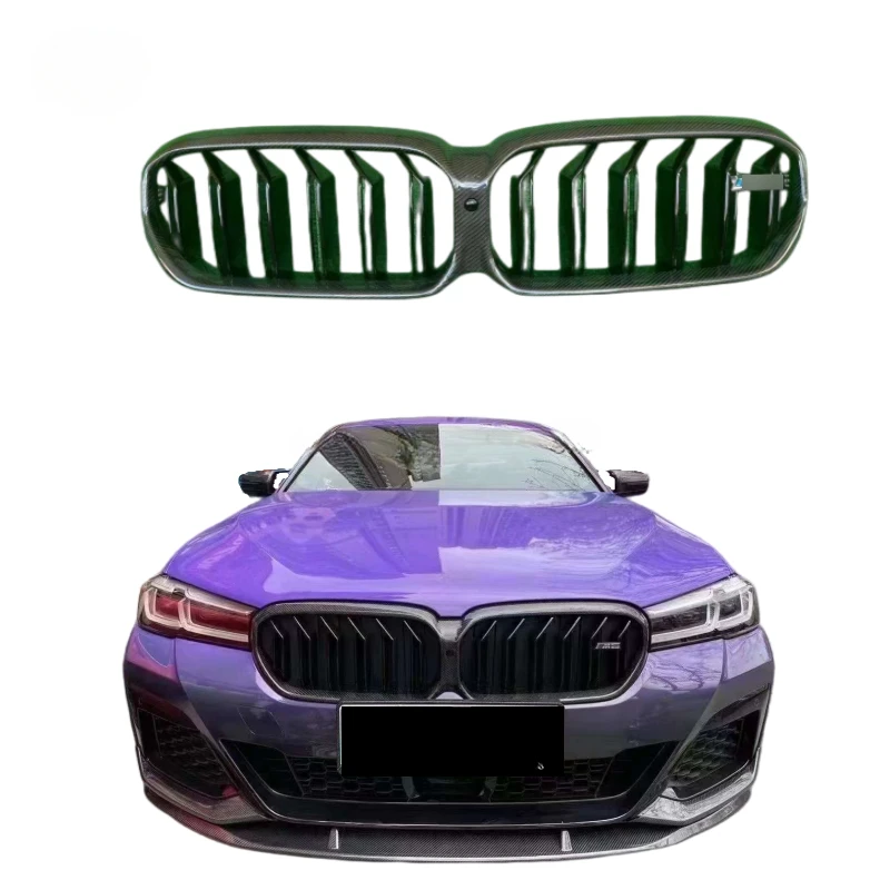 Carbon Fiber Car Grille For 5 Series G30 G38 M sport 2021 2022 modified M5 front grill Single Dual line CF Grills
Carbon Fiber Car Grille For 5 Series G30 G38 M sport 2021 2022 modified M5 front grill Single Dual line CF Grills