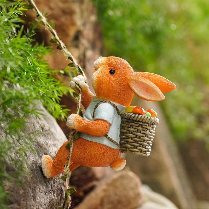 Outdoor Fairy Garden Cute Rabbit Climbing Pendant Swing Rabbit Resin Ornaments Courtyard Indoor Villa Hanging Accessories Decor
Outdoor Fairy Garden Cute Rabbit Climbing Pendant Swing Rabbit Resin Ornaments Courtyard Indoor Villa Hanging Accessories Decor
