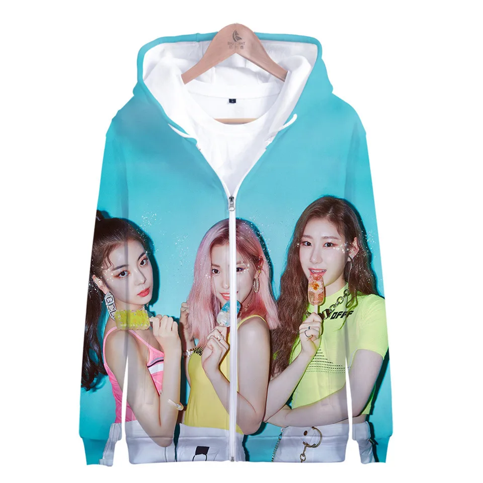 Kpop ITZY Album IT'z ME Zipper Hoodie Sweatshirts Casual Cap Unisex Sweatshirt 3D Printing Tops
Kpop ITZY Album IT'z ME Zipper Hoodie Sweatshirts Casual Cap Unisex Sweatshirt 3D Printing Tops