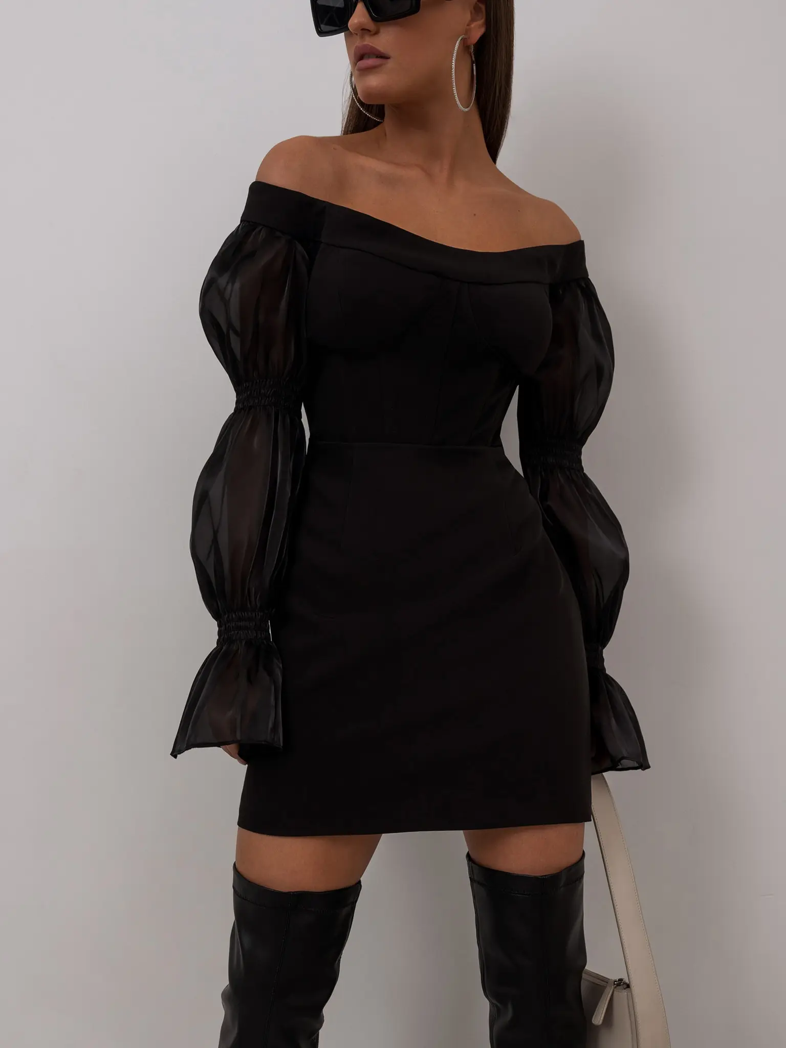 Lichi Dress 2023 New Summer Off Shoulder Corset Bodice Mini Dress Long Sheer Mesh Puffy Sleeve Black Party Evening Dresses
Lichi Dress 2023 New Summer Off Shoulder Corset Bodice Mini Dress Long Sheer Mesh Puffy Sleeve Black Party Evening Dresses
