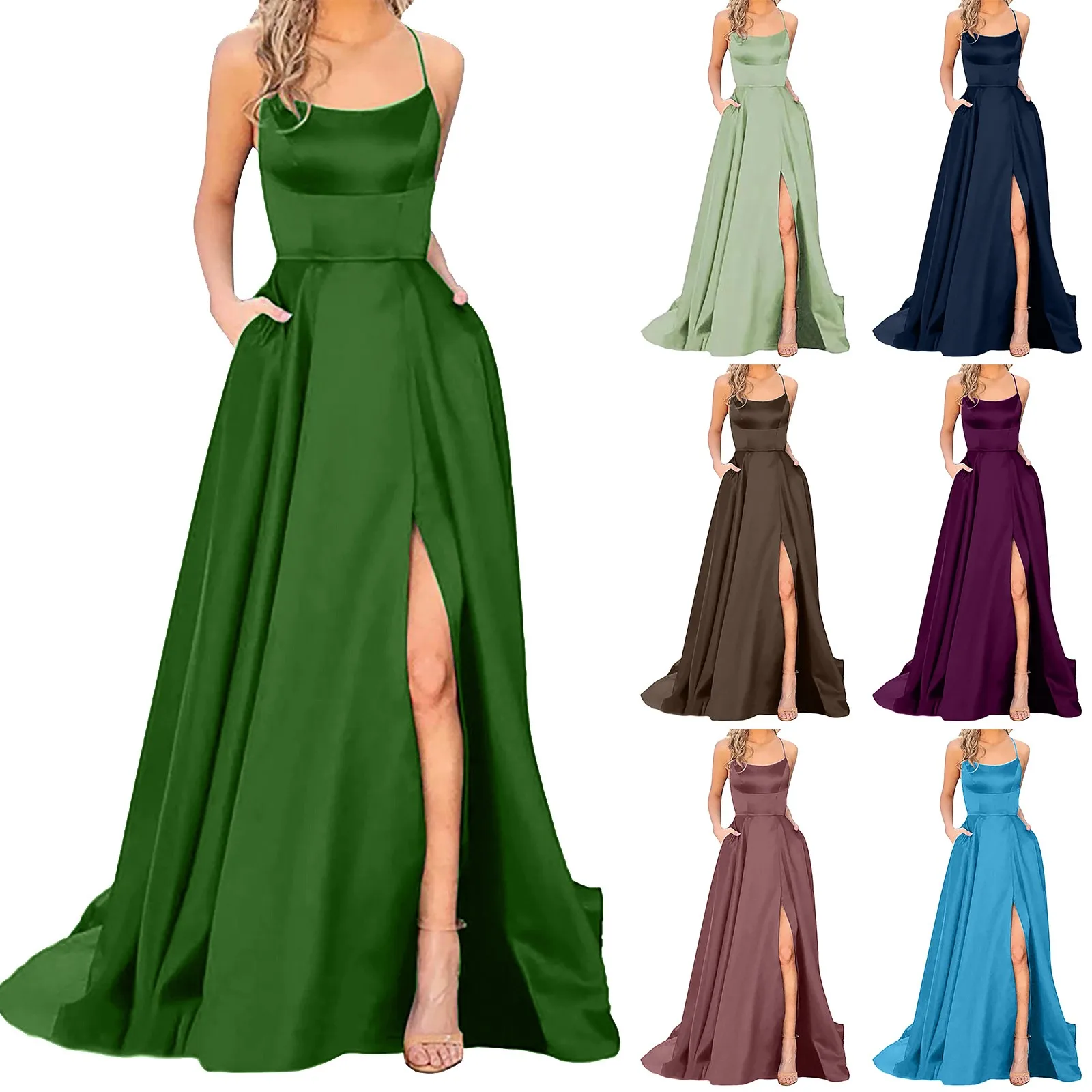 Prom Dresses Ladies Long Women Elegant Backless Long DressesCrisn Satin Semi Formal Dresses for Women with Sleeves Memory Girl
Prom Dresses Ladies Long Women Elegant Backless Long DressesCrisn Satin Semi Formal Dresses for Women with Sleeves Memory Girl
