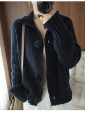 Autumn winter cashmere cardigan female sweater languid wind loose sweater coat
Autumn winter cashmere cardigan female sweater languid wind loose sweater coat