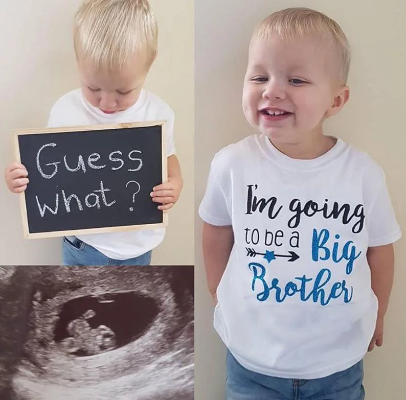 

2024 I'm Going To Be A Big Brother Birth & Pregnancy Announcement T-Shirt Top Boy Baby Son Family Tshirts Summer Fashion Tee