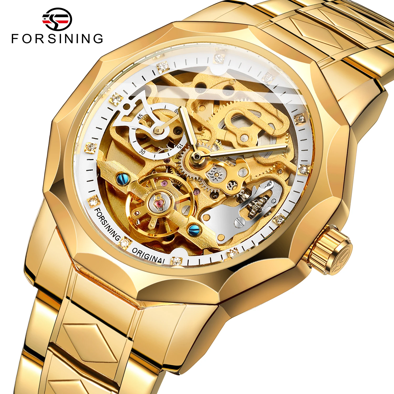

Forsining Skeleton Dial Mens Mechanical Watch Luxury Automatic Tourbillon Watches Diamond Outdoor Wristwatch Relogio Masculino
