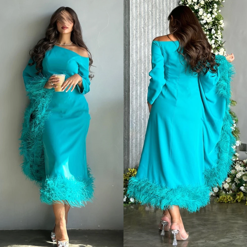 Fashion High Quality Bateall A-line Evening Dresses Formal Ocassion Gown Feathers Satin vestido de fiesta elegante para mujer
Fashion High Quality Bateall A-line Evening Dresses Formal Ocassion Gown Feathers Satin vestido de fiesta elegante para mujer