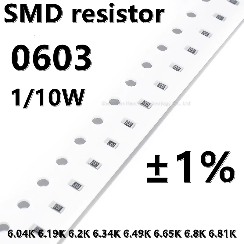 (100 шт.) Высококачественный резистор 0603 SMD 1% 6,04 K 6,19 K 6,2 K 6,34 K 6,49 K 6,65 K 6,8 K 6,81 K 1/10W
(100 шт.) Высококачественный резистор 0603 SMD 1% 6,04 K 6,19 K 6,2 K 6,34 K 6,49 K 6,65 K 6,8 K 6,81 K 1/10W