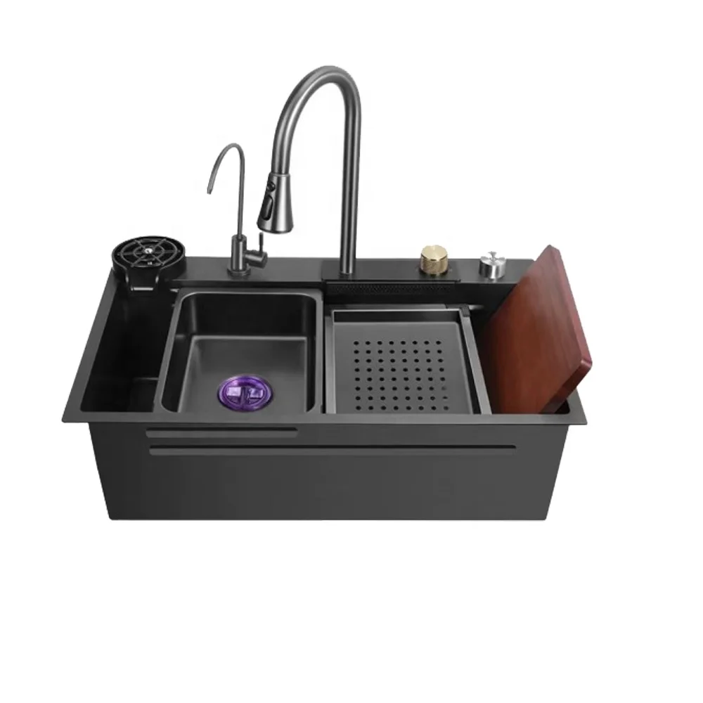 750x450mm Single Bowl Sink Latest Trend Kitchen Sink with Glass rinser multifunction Kitchen Sink
750x450mm Single Bowl Sink Latest Trend Kitchen Sink with Glass rinser multifunction Kitchen Sink
