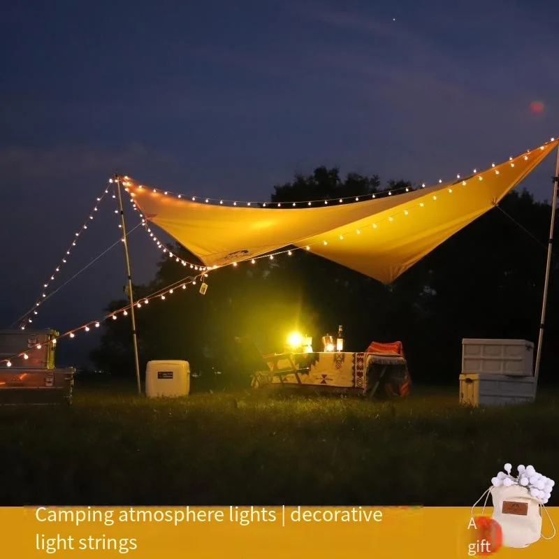 

Яркие светильники для кемпинга, Декоративная гирлянда для наружной палатки, внутреннего дворика, Круглые водонепроницаемые гирлянды, инструменты для кемпинга