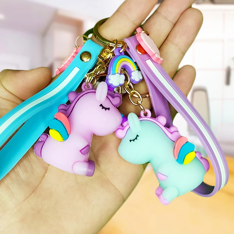New PVC Keychain Dinosaur Lovers Cartoon Dolls Car Key Chain Cute Bag Keys Pendant Decoration Accessories Animal Chains Trendy | Украшения