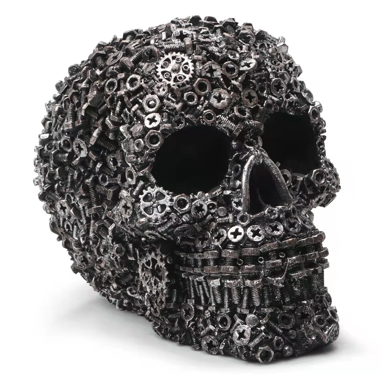 Resin Screw Gear Mechanical Skull Crafts Ornament Home Decor Cyberpunk Statue Halloween Sculpture Skull Statue Ornament
Resin Screw Gear Mechanical Skull Crafts Ornament Home Decor Cyberpunk Statue Halloween Sculpture Skull Statue Ornament
