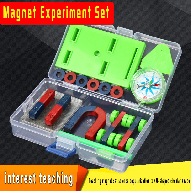 

Обучающий магнитный Набор, популярная научная игрушка, U-образная круглая коробка для железного порошка, магнитная левитация, экспериментальное оборудование