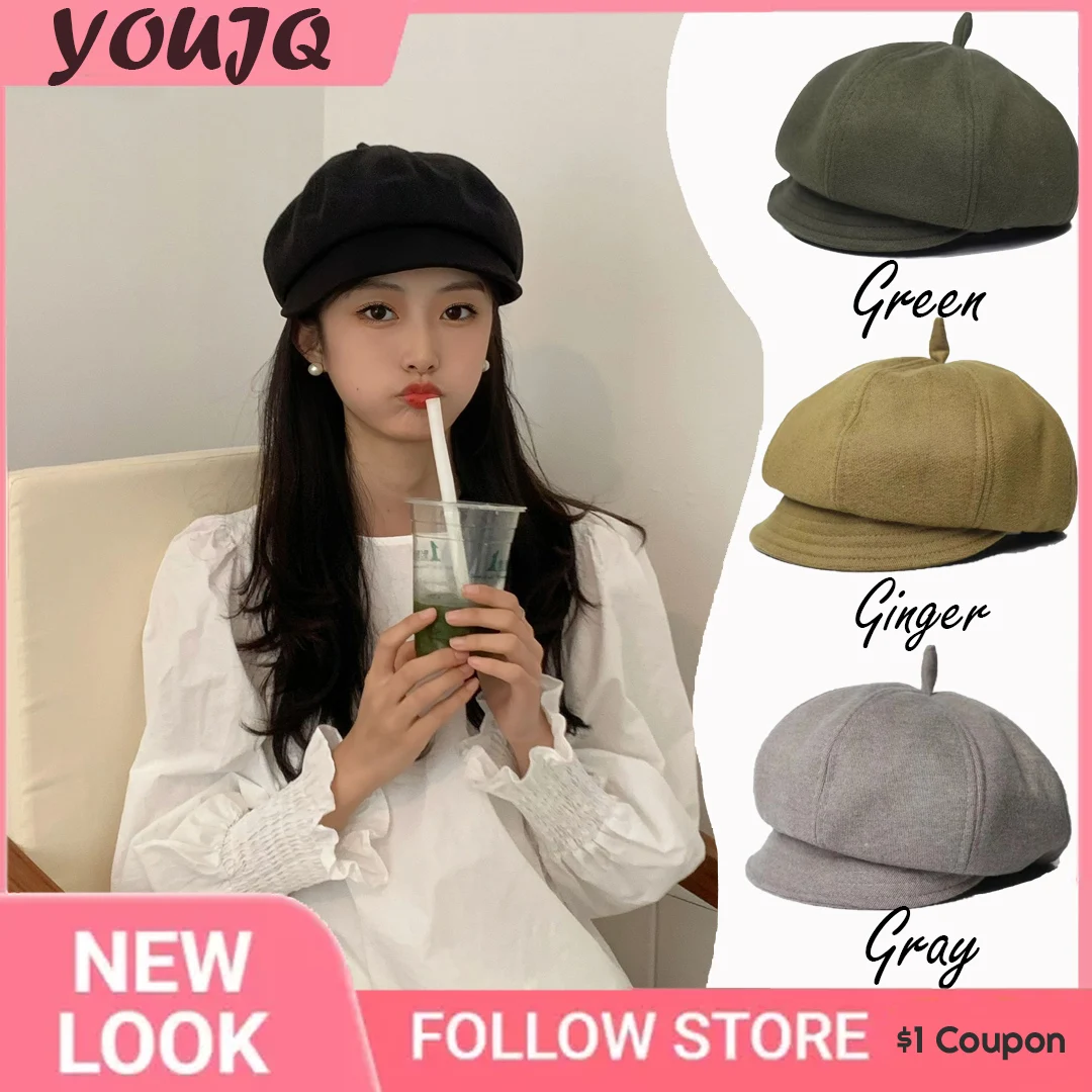 

Maillard Style Autumn Winter Hats for Women Octagonal Newsboy Cap Men Ladies Vintage Warm Hat Winter Beret Painter Caps Boina