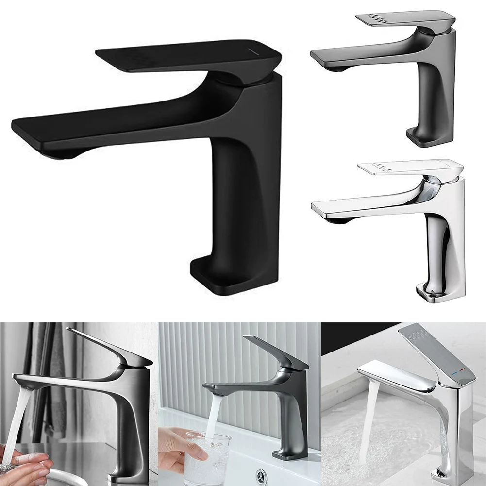 Bathroom Faucet Hot Cold Water Sink Mixer Tap Brass Vanity Square Basin Faucets Single Hole Tapware Deck-mounted Modern Art Tap
Bathroom Faucet Hot Cold Water Sink Mixer Tap Brass Vanity Square Basin Faucets Single Hole Tapware Deck-mounted Modern Art Tap