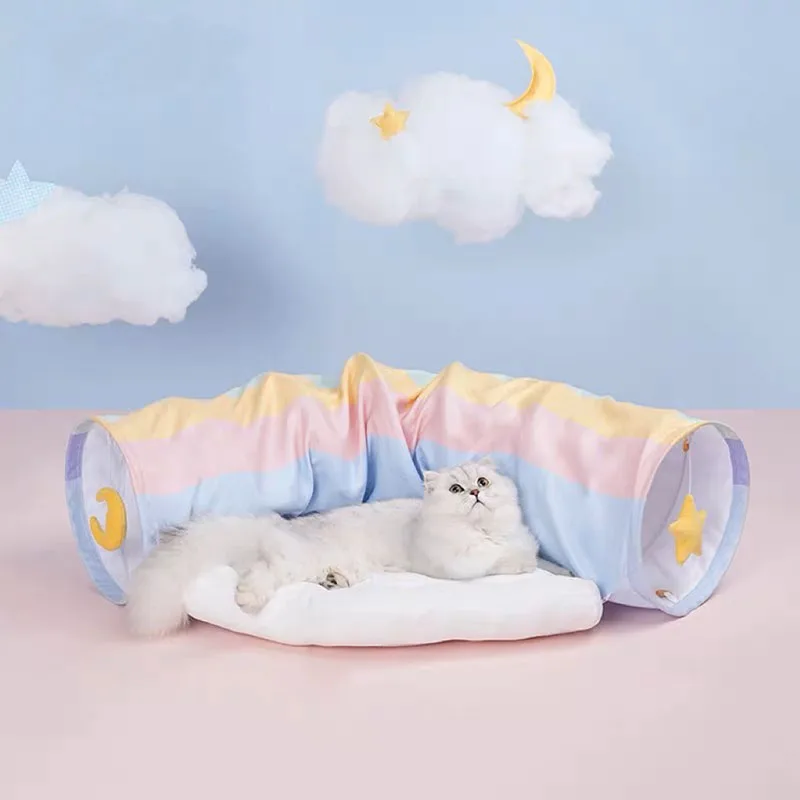 Rainbow Cat Tunnel Cat Bed Cat Channel Rolling Floor Dragon Detachable Cat Litter Four Seasons Universal Villa Cat Toys
Rainbow Cat Tunnel Cat Bed Cat Channel Rolling Floor Dragon Detachable Cat Litter Four Seasons Universal Villa Cat Toys