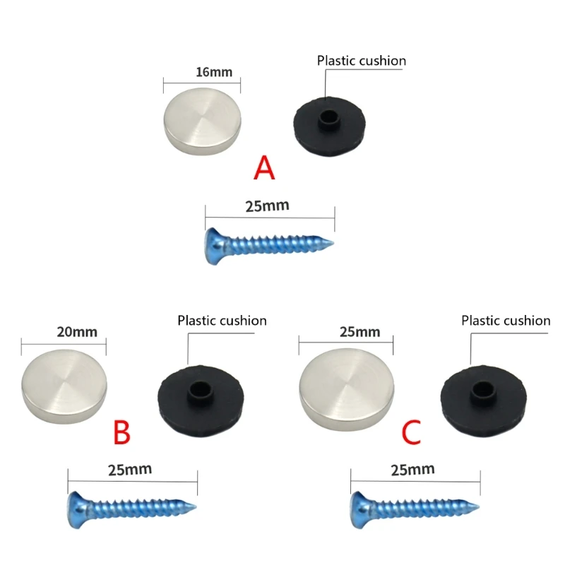 Mirror Fixing Screws Stainless Steel Screw Cover Furniture Hardware Accessories M89B
Mirror Fixing Screws Stainless Steel Screw Cover Furniture Hardware Accessories M89B