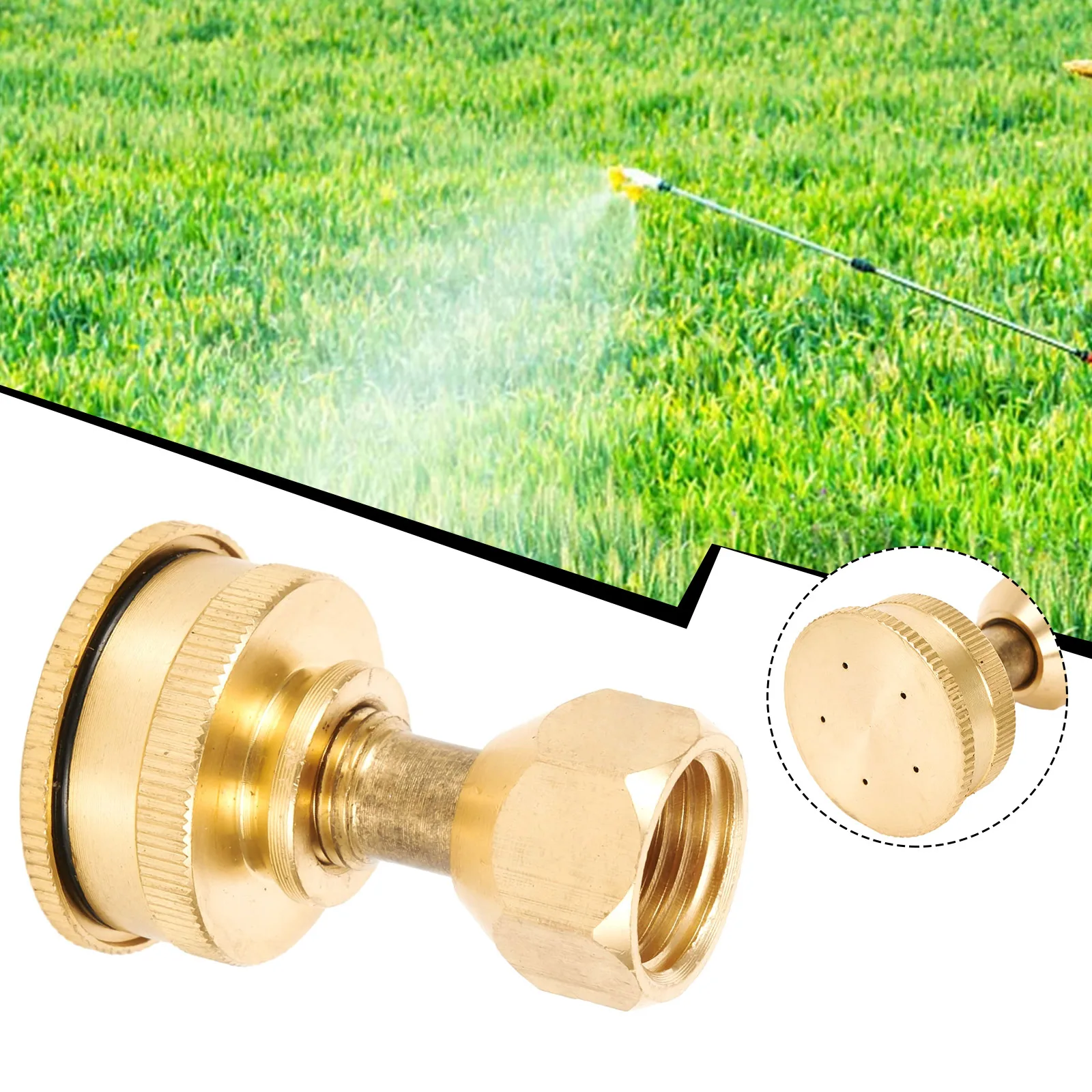 

Garden Sprinkler 4*3.5cm Adjustable 5 Hole Brass Sprayer Nozzle M14 Atomizing Spray Fitting Hose Fitting Agricultural Sprayer