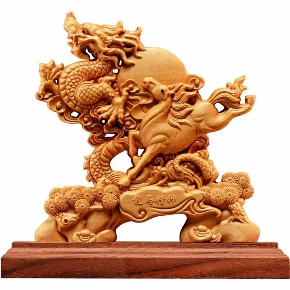 MOYU High 20cm Wooden Animal Dragon Horse Spirit Decoration Ornaments Crafts Home Living Carving Arts Gifts
MOYU High 20cm Wooden Animal Dragon Horse Spirit Decoration Ornaments Crafts Home Living Carving Arts Gifts