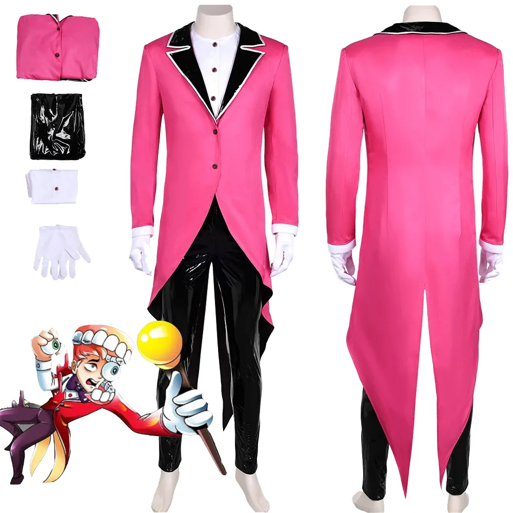 

Male Caine Cosplay Costume Anime Amazing Cos Digital Circus Uniform Jacket Pants Disguise Fantasy Outfit Halloween Carnival Suit