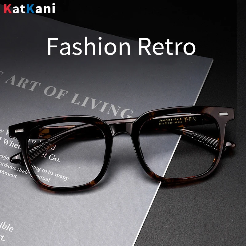 

KatKani Ultra-light Fashion High-Quality Flexible TR90 Glasses Women Retro Oval Optical Prescription Eyelagsses Frames For Men