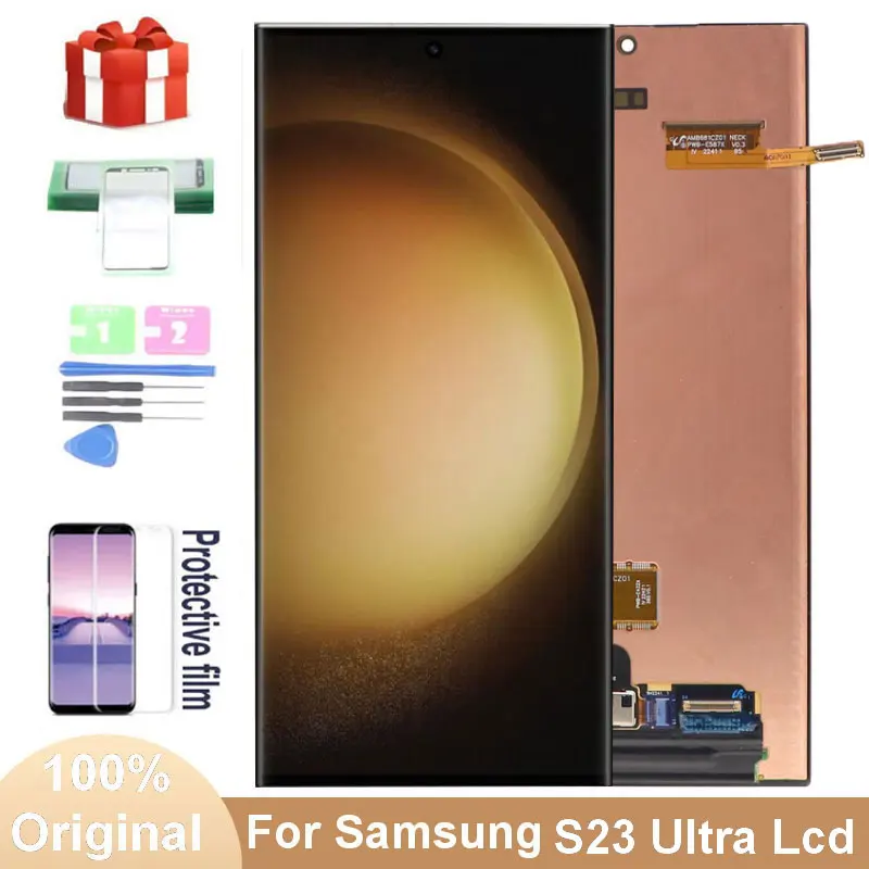 

6.8'' Original Display For Samsung Galaxy S23 Ultra S918 SM-S918B S918U S918B/DS AMOLED LCD Touch Screen Digitizer with defects