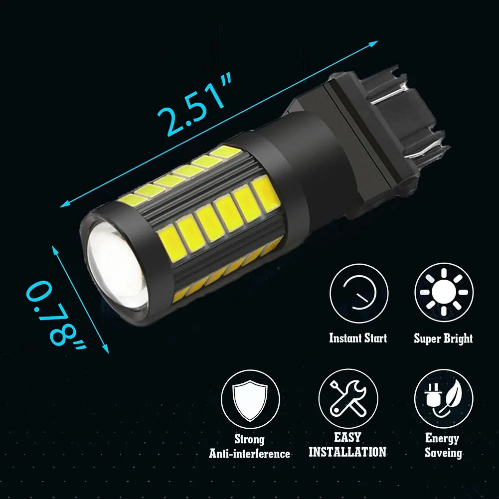 5630 LED Bulbs 5730Chip 6.6W 6500K 7440 800LM DRL Daytime Running For Chevy Silverado 1500 2pcs 3157 Replacement
5630 LED Bulbs 5730Chip 6.6W 6500K 7440 800LM DRL Daytime Running For Chevy Silverado 1500 2pcs 3157 Replacement