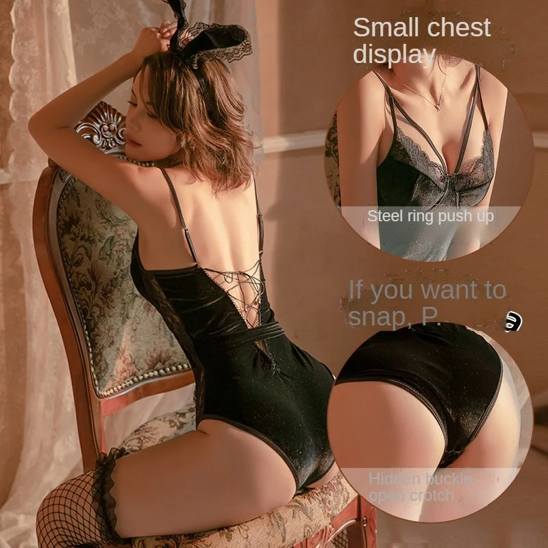 Erotic Lingerie Sexy Lace Cute Rabbit Girl Concealed Buckle Open File Jumpsuit Set Uniform Temptation
Erotic Lingerie Sexy Lace Cute Rabbit Girl Concealed Buckle Open File Jumpsuit Set Uniform Temptation