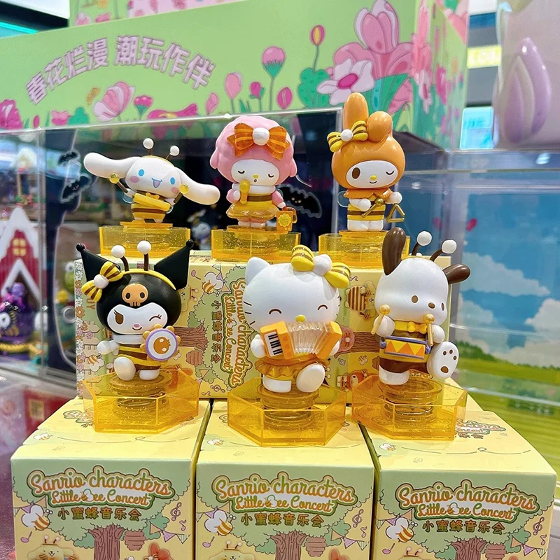 Sanrio мультфильм, цвет Коричный, My Melody Kuromi Hello Kitty, помпон, пуриновое пианино, маленькая пчела, концерт, таинственная кукла-сюрприз
Sanrio мультфильм, цвет Коричный, My Melody Kuromi Hello Kitty, помпон, пуриновое пианино, маленькая пчела, концерт, таинственная кукла-сюрприз