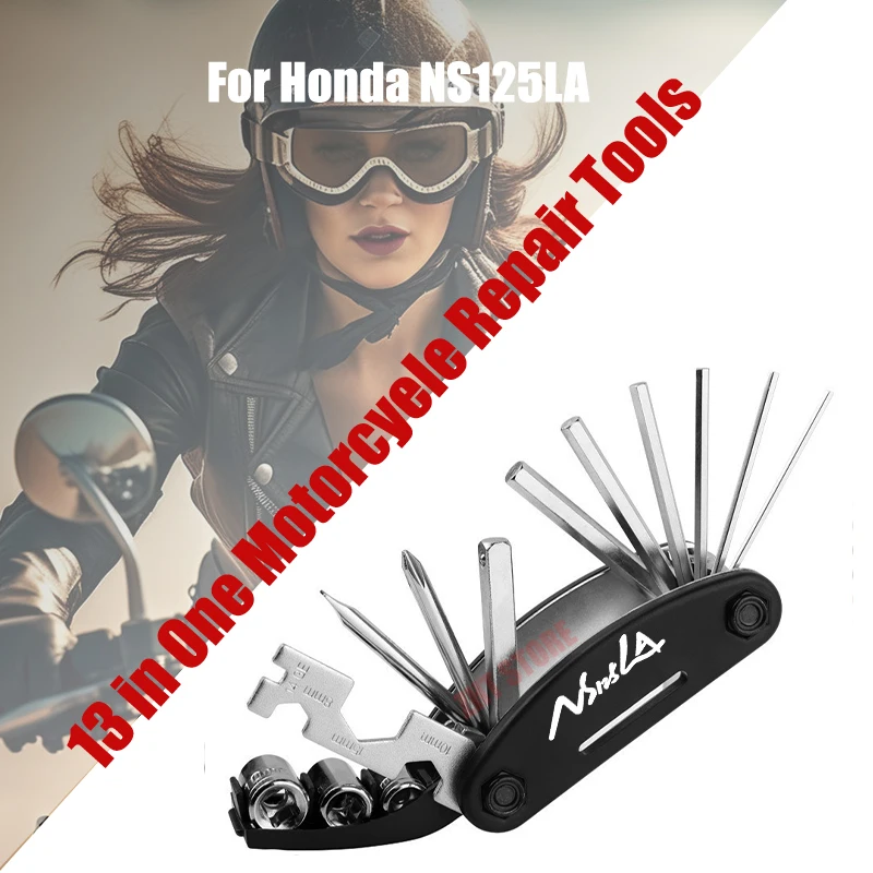 Набор инструментов 13 в 1 для Honda NS125LA, комплект инструментов для ремонта велосипедов, шестигранные спицы, отвертки, гаечные ключи, набор инструментов для горного велосипеда
Набор инструментов 13 в 1 для Honda NS125LA, комплект инструментов для ремонта велосипедов, шестигранные спицы, отвертки, гаечные ключи, набор инструментов для горного велосипеда
