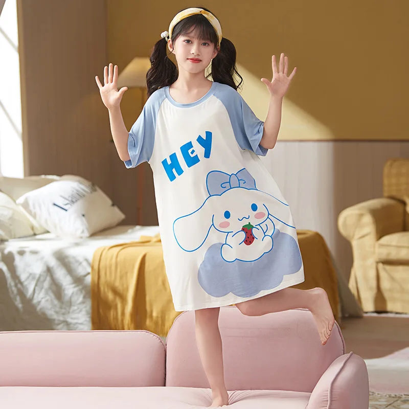 Kawaii Sanrioed Cinnamoroll летняя детская мультяшная Пижама с короткими рукавами милая мультяшная Детская домашняя одежда и одежда для сна
Kawaii Sanrioed Cinnamoroll летняя детская мультяшная Пижама с короткими рукавами милая мультяшная Детская домашняя одежда и одежда для сна