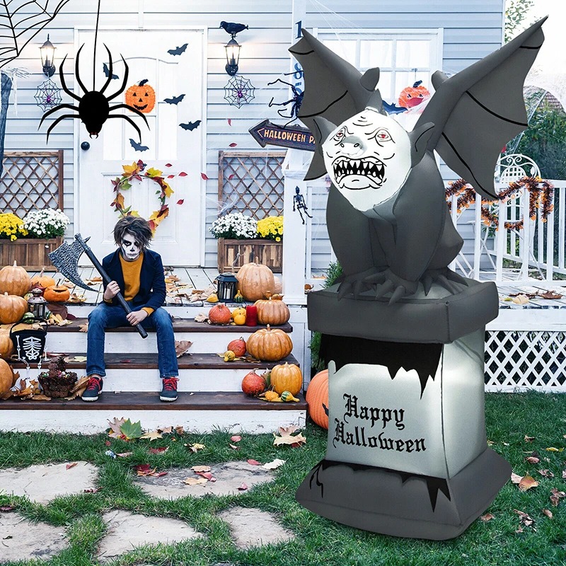 8.2 Feet Halloween Inflatable Gravestone with Gargoyle Yard Decoration and LED Lights Garden Outdoor Party Supplies
8.2 Feet Halloween Inflatable Gravestone with Gargoyle Yard Decoration and LED Lights Garden Outdoor Party Supplies