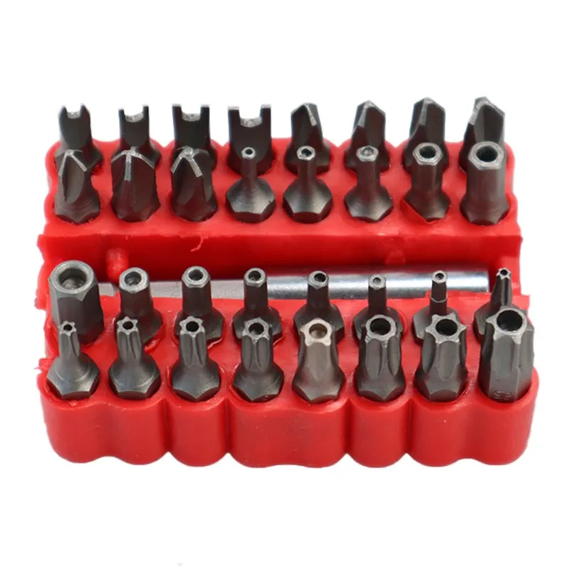 33pcs Security Bit Set With Magnetic Extension Bit Manual Tool Holder Tamper Star Screwdriver Bits Set Quick Release Bit Holder
33pcs Security Bit Set With Magnetic Extension Bit Manual Tool Holder Tamper Star Screwdriver Bits Set Quick Release Bit Holder