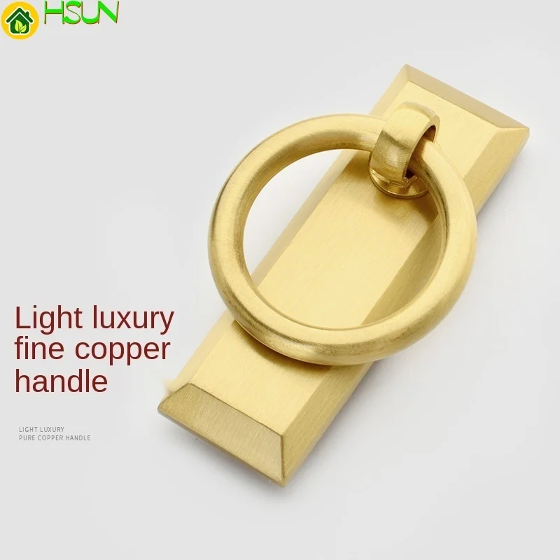 Pure copper handle drawer wardrobe door handle golden new Chinese Brass cabinet handle classical modern simplicity
Pure copper handle drawer wardrobe door handle golden new Chinese Brass cabinet handle classical modern simplicity