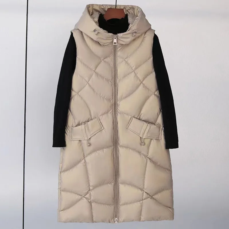 2023 Winter Long Vest Women Hooded Cotton Padded Coat Women Winter Sleeveless Jacket Zipper Casual Female Waistcoat Outerwear
2023 Winter Long Vest Women Hooded Cotton Padded Coat Women Winter Sleeveless Jacket Zipper Casual Female Waistcoat Outerwear