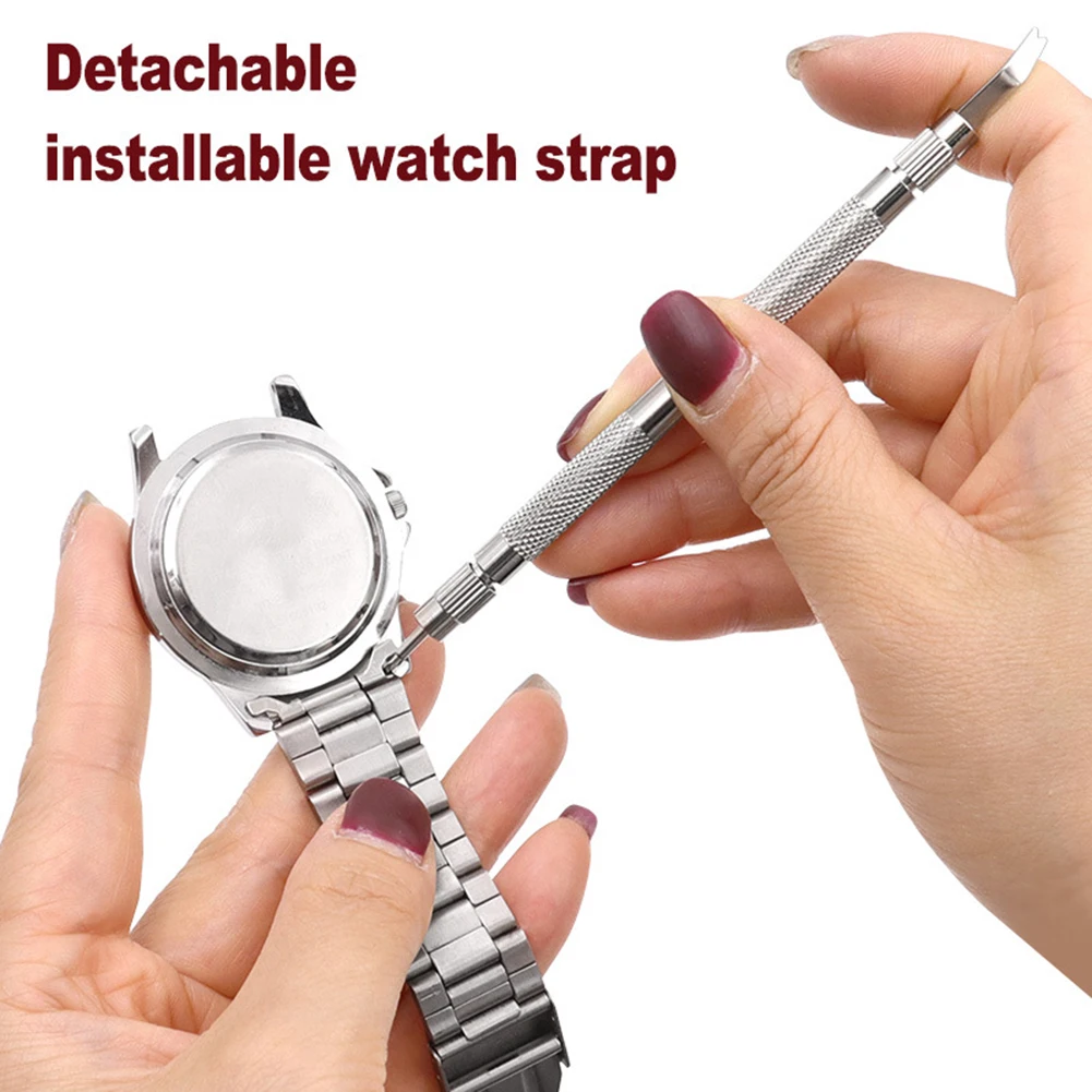 Hand Tool Watch Repair Tool Metal Pin Barrette Raw Ear Fork Removing Silver Steel Strap With 4 Extra Tips 135mm*6mm
Hand Tool Watch Repair Tool Metal Pin Barrette Raw Ear Fork Removing Silver Steel Strap With 4 Extra Tips 135mm*6mm