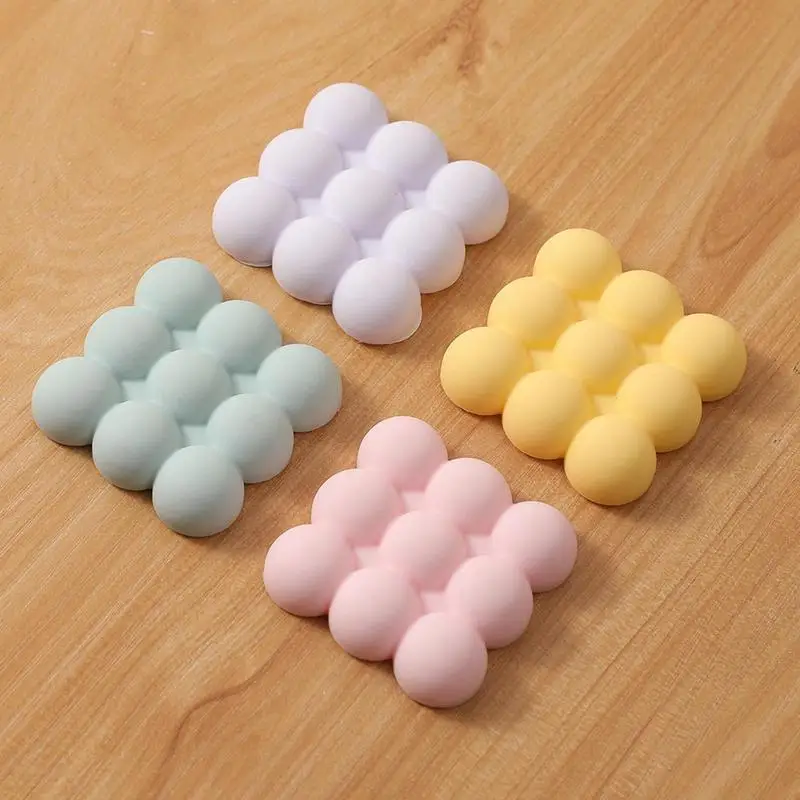 

Door Stopper Silicone Handle Bumpers Self Adhesive Protection Porte Pad Mute Stikcer Cotton Candy Square Wall Protector Pad